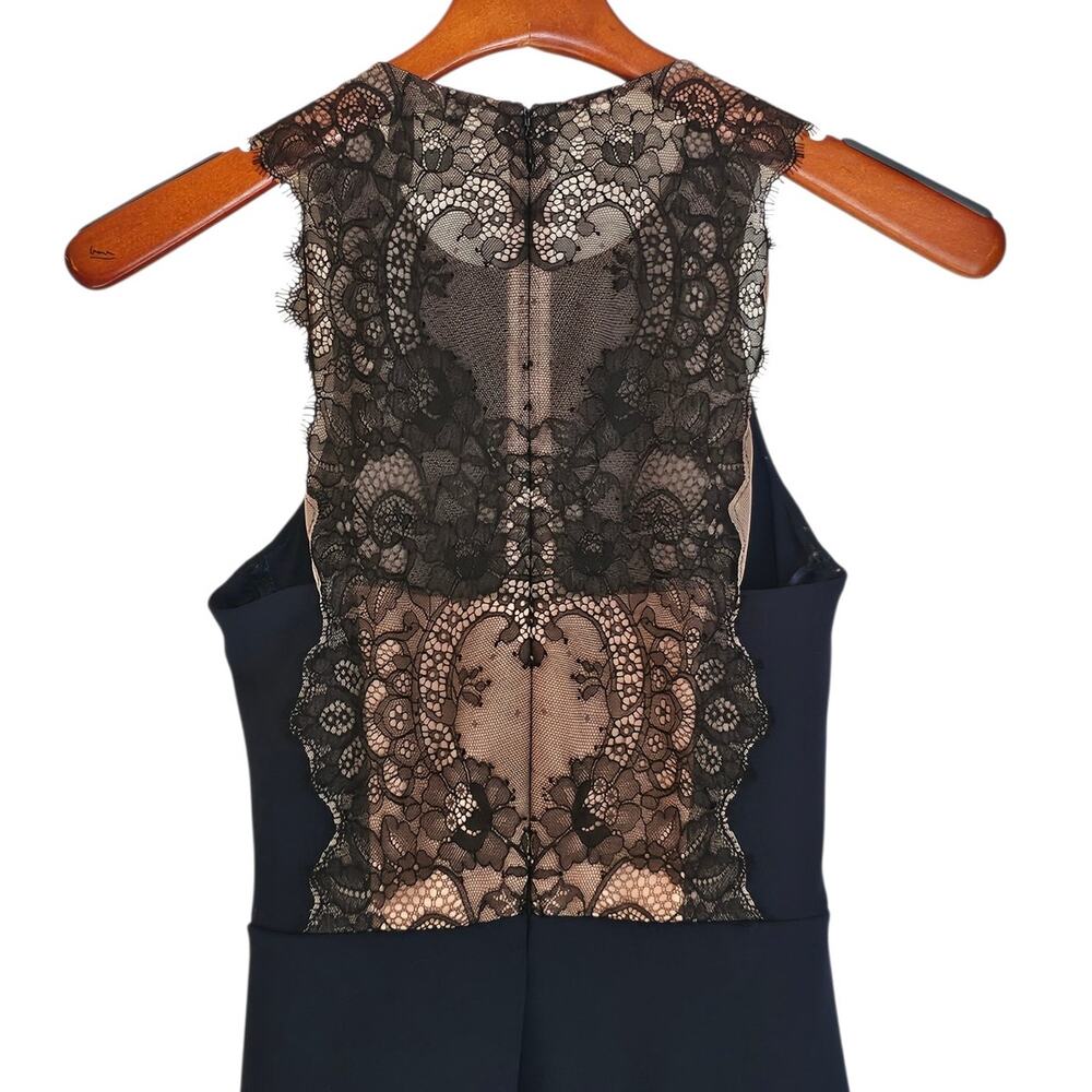 BCBG Max Azaria Navy Blue Veranna Cutout Lace-Back Elegant Gown Size 2 Tall - Picture 5 of 14
